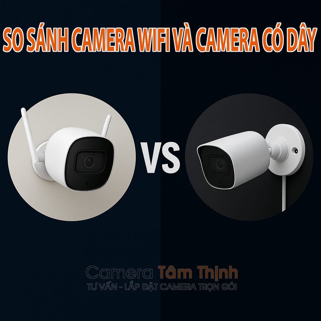 So sánh camera WiFi và camera có dây 2025