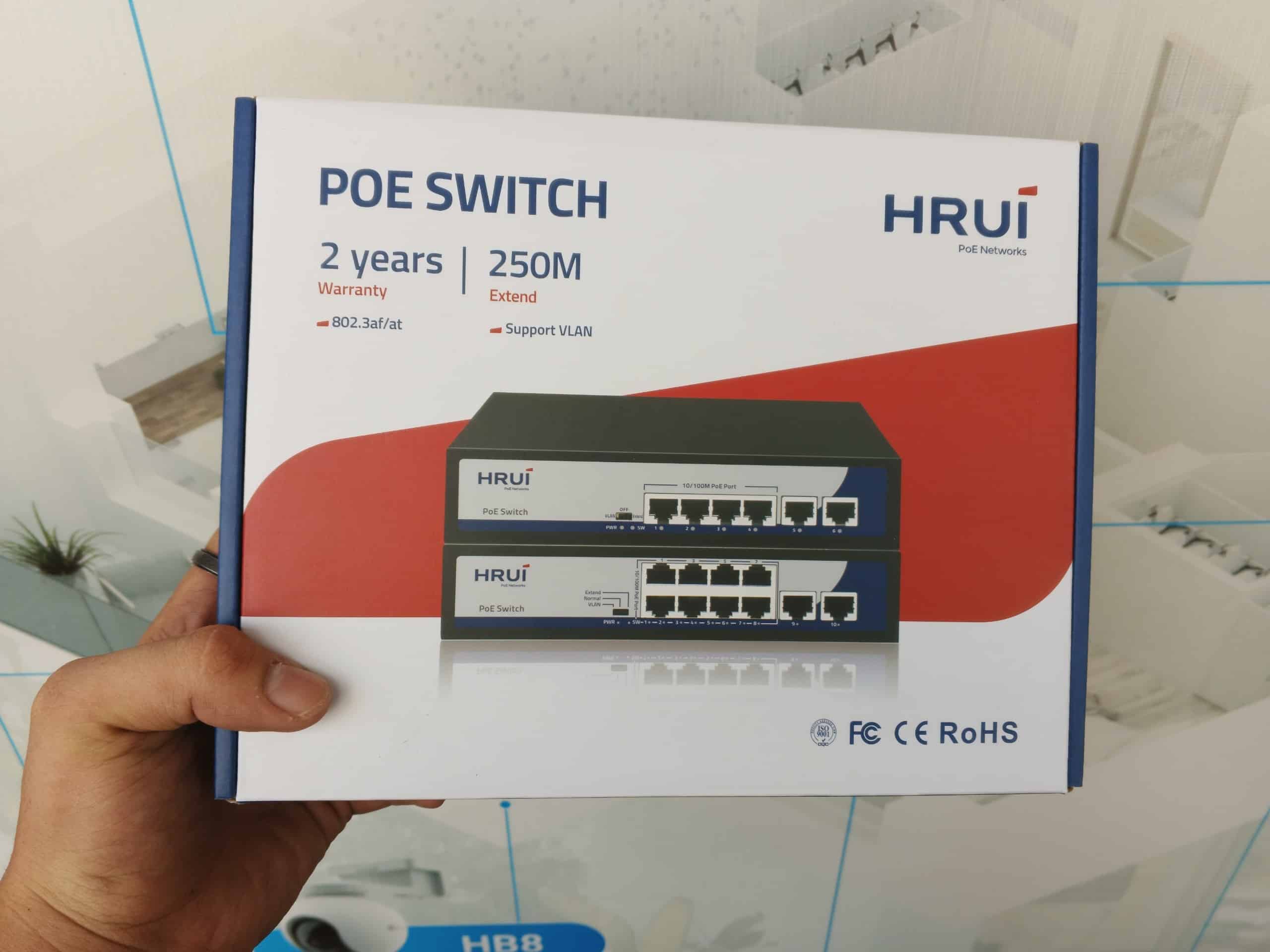 Switch PoE Hrui 8 cổng chính hãng tại Camera Tâm Thịnh Bến Tre