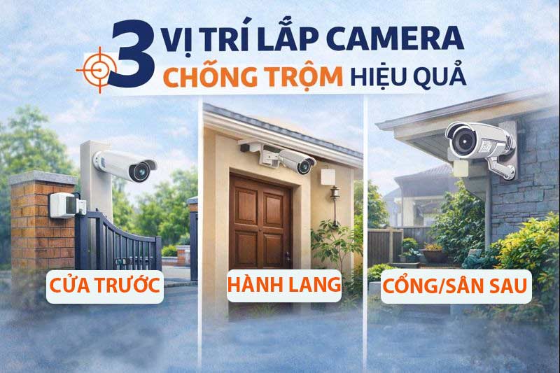 3 vị trí lắp camera giúp chống trộm hiệu quả cho gia đình