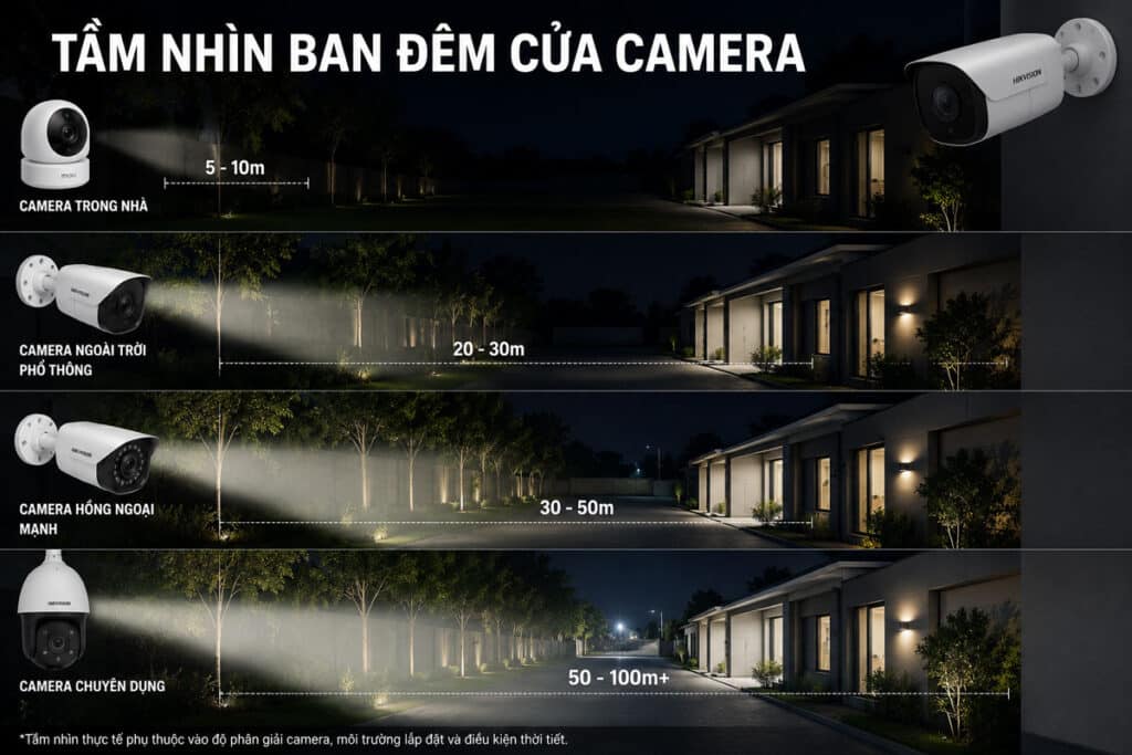 Camera Ban Đêm Nhìn Xa Bao Nhiêu Mét?