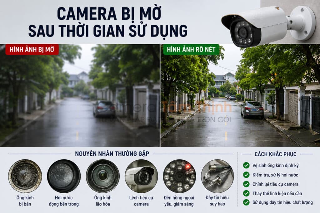 Camera bị mờ, mất nét