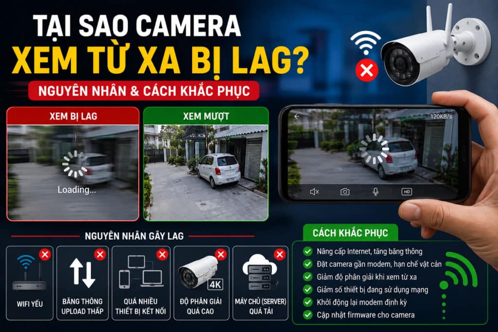 Camera không xem được qua điện thoại