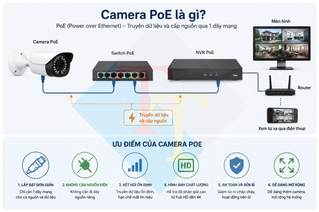Camera cấp nguồn qua LAN