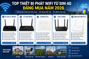 Top thiết bị phát Wifi từ sim 4G đáng mua năm 2026