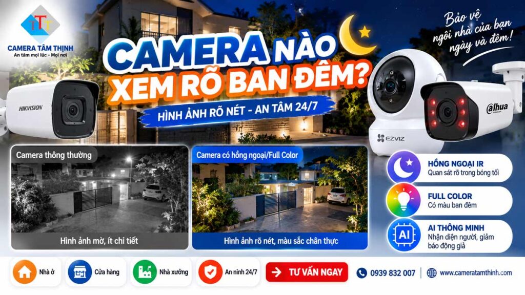camera nào quan sát rõ ban đêm