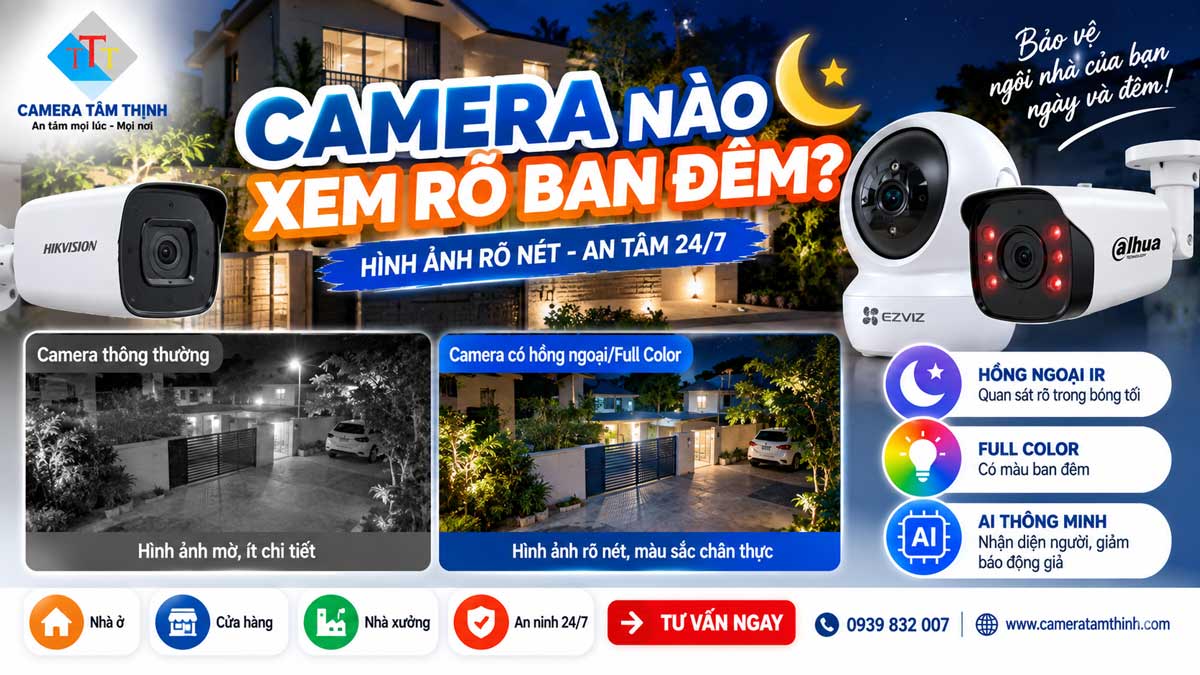 camera nào quan sát rõ ban đêm