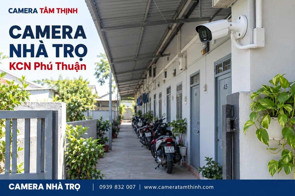 Camera giám sát hành lang và khu để xe nhà trọ