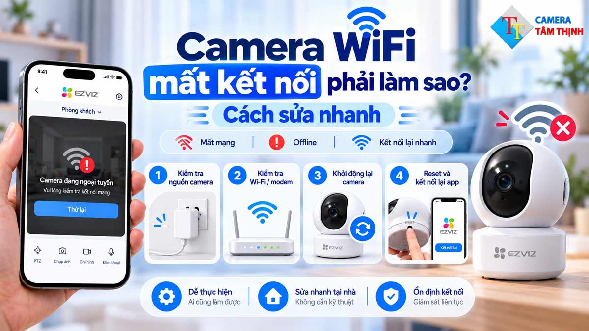Camera WiFi mất kết nối phải làm sao? Cách sửa nhanh