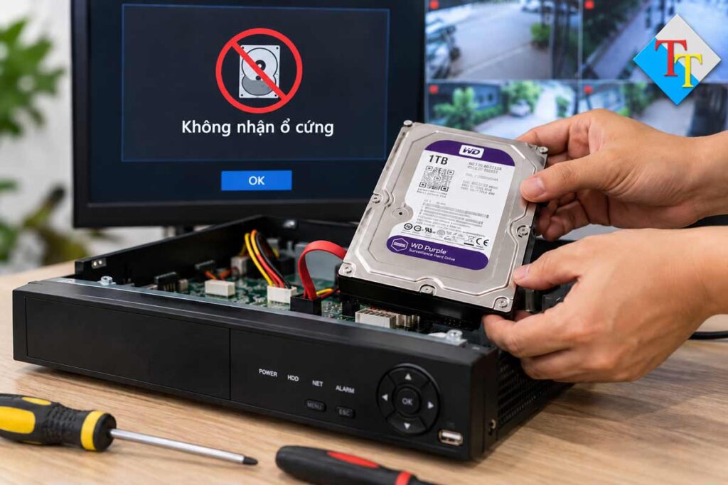 cách xử lí đầu ghi không nhận ổ cứng