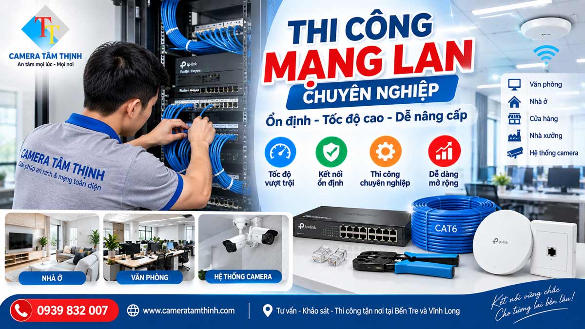 Thi công mạng LAN chuyên nghiệp cho văn phòng