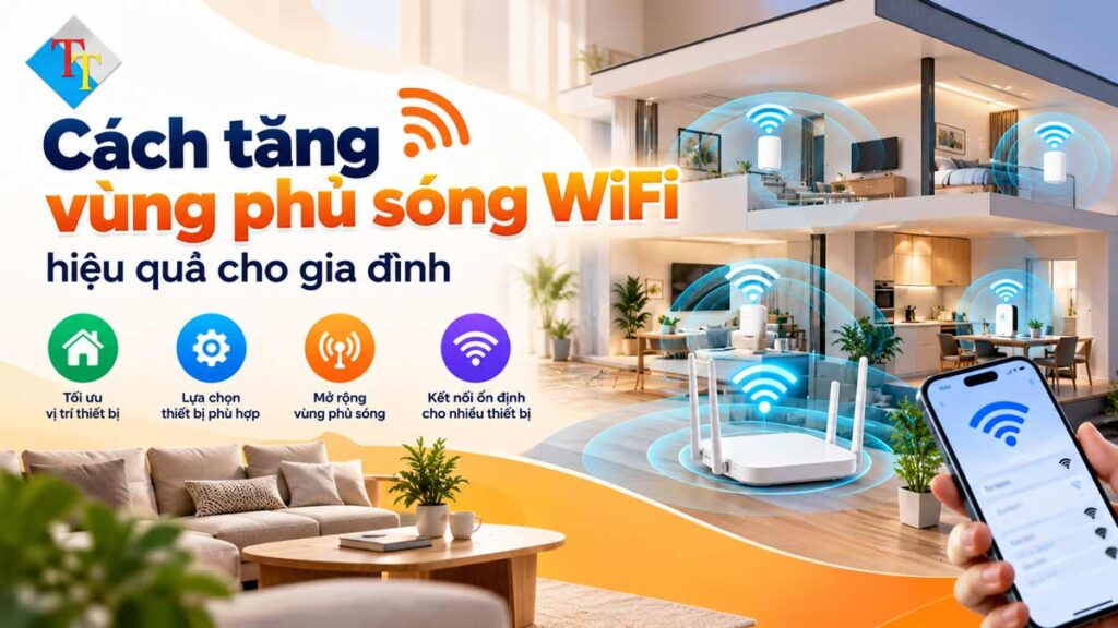 Cách tăng vùng phủ sóng WiFi hiệu quả cho gia đình
