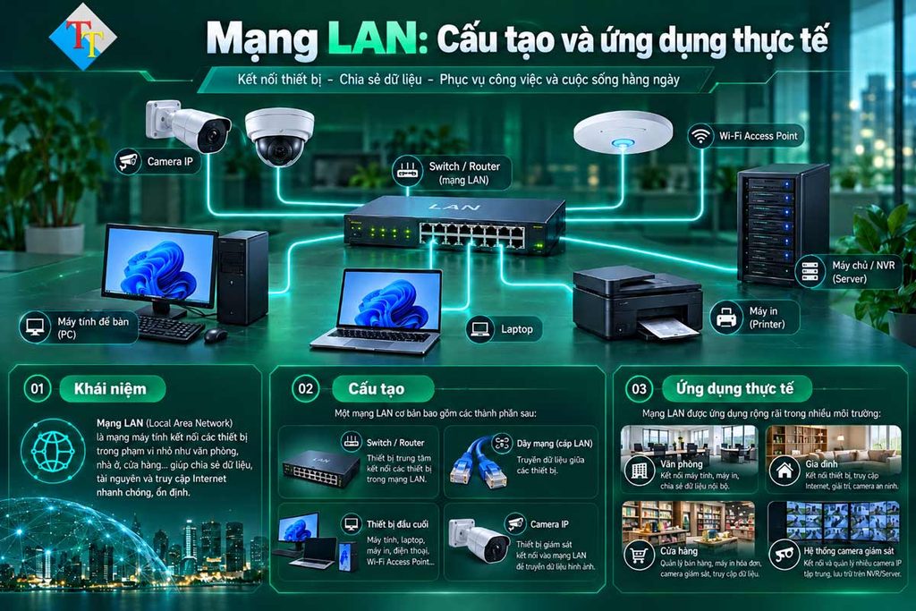 cấu tạo và ứng dụng của mạng LAN