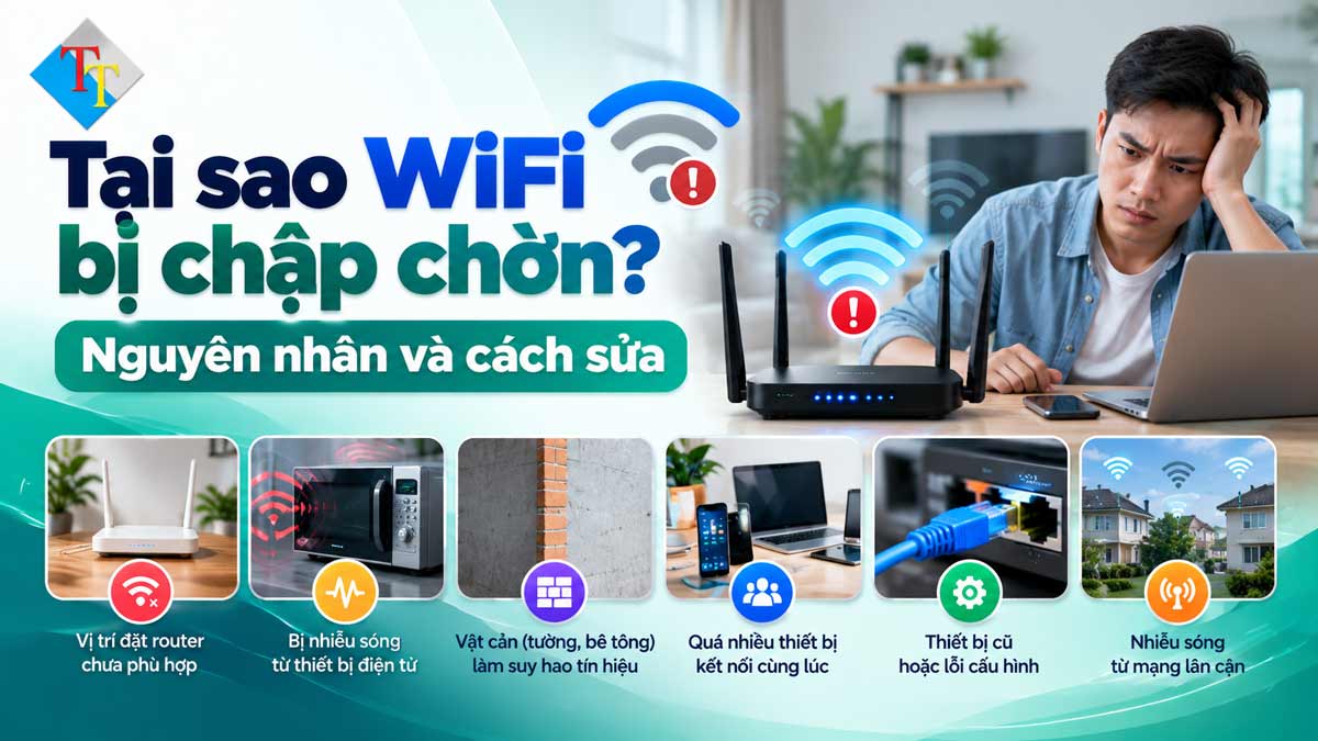 Tại sao WiFi bị chập chờn? Nguyên nhân và cách sửa