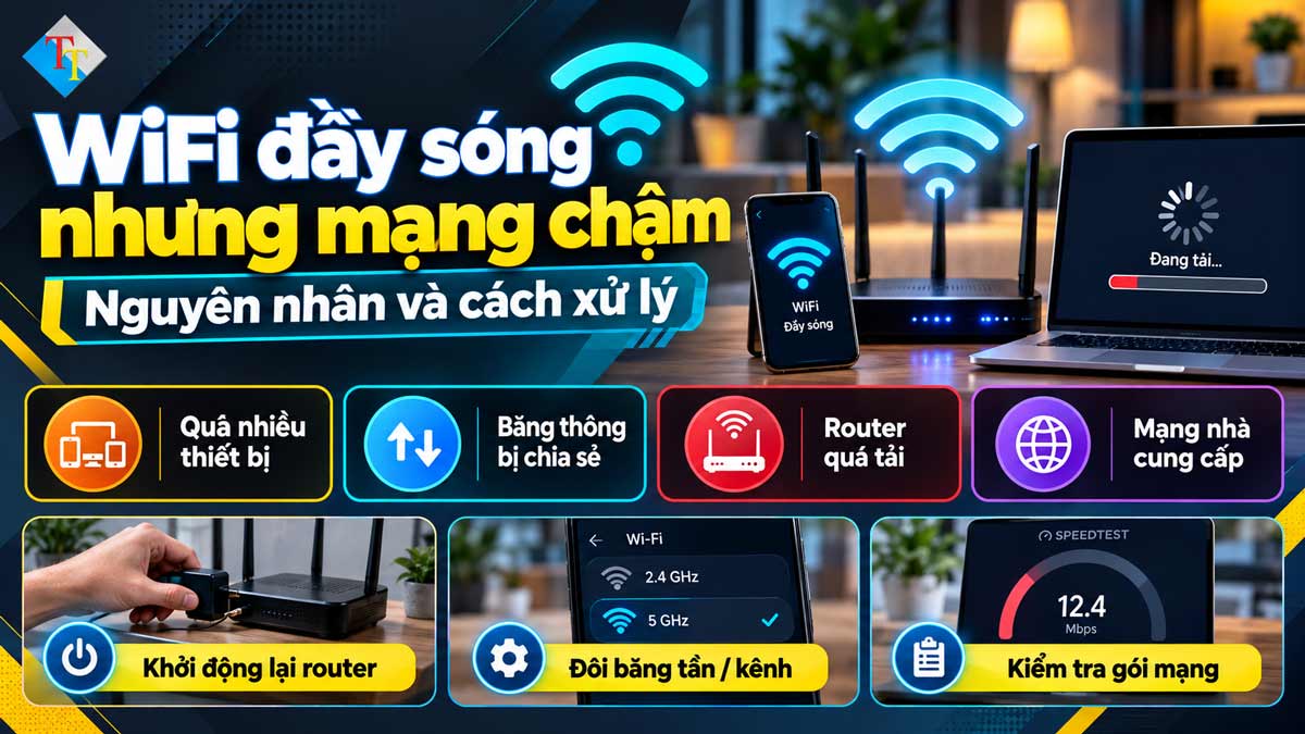 xử lý mạng wifi chậm