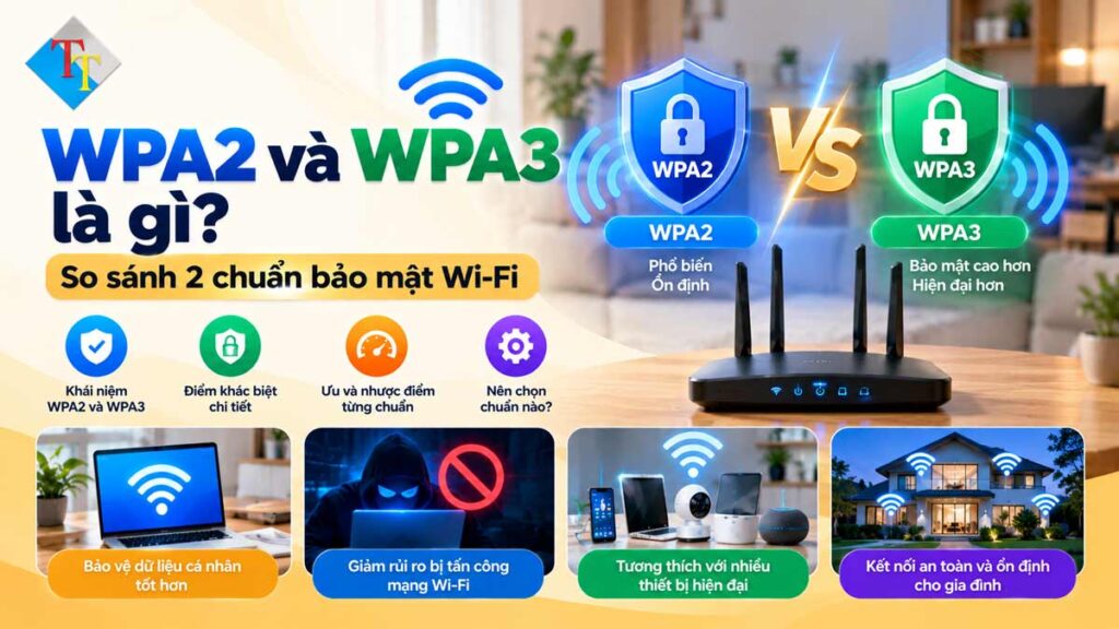 WPA2 và WPA3 là gì? So sánh 2 chuẩn bảo mật Wi-Fi